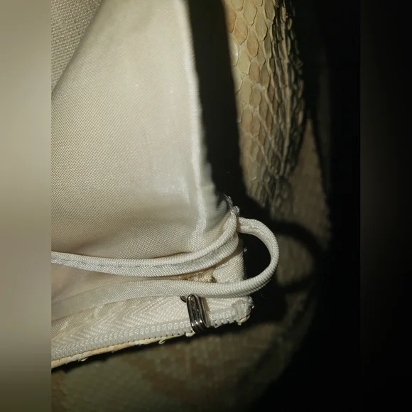 Ralph Lauren Black label natural tan cream 100% python snakeskin skirt 10 - Picture 10 of 13